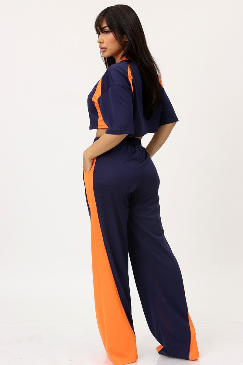 Sporty Crop Jersey Set